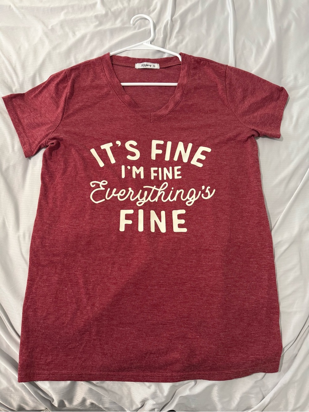 Kikiberry "It's Fine, I'm Fine, Everything's Fine" Graphic Tee - Size M